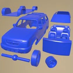 Ford Explorer 1994 PRINTABLE CAR IN SEPARATE PARTS