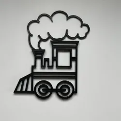 Geometric Locomotive Wall Art