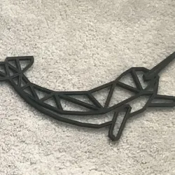 Geometric Narwhal Wall Art