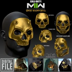 Ghost Mask Gilded Reaper Bone Chiller Golden Skull - Call of Duty - Modern Warfare 2 - WARZONE - Cosplay
