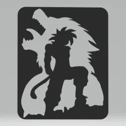 Goku Monkey Transformation 2D Frame