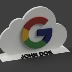 Google Cloud logo with stand