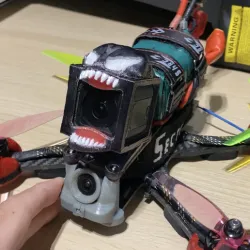 Gopro Hero Session 5 / 4 Mount Venom TBS Source One V3 Frame