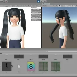 Hair 3D Model Zepeto Item Unity Prefab FBX Free Download