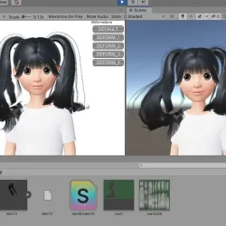 Hair 3D Model Zepeto Item Unity Prefab FBX Free Download
