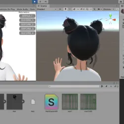 Hair 3D Model Zepeto Item Unity Prefab FBX Free Download