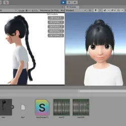 Hair 3D Model Zepeto Item Unity Prefab FBX Free Download