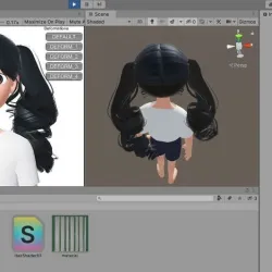 Hair 3D Model Zepeto With Bone Physics