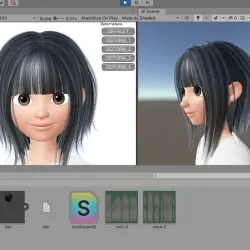Hair 3D Modeling Zepeto Item Unity Prefab FBX Free Download Link