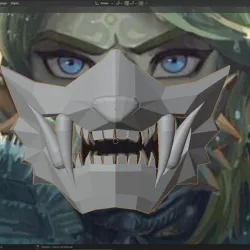 half mask Lobo Oni