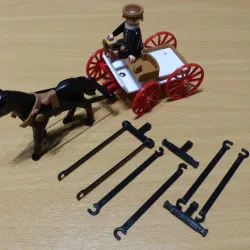 Harness, Harness and Water trough for Playmobil