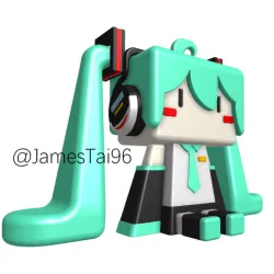 Hatsune Miku Figure 3D Model