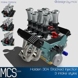 Holden 304 ITB Injected Engine 3x stack styles