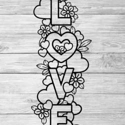 Love hearts - Wall art