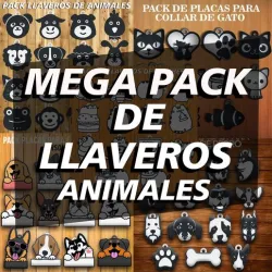 MEGA COMBO 6 " 5 PACKS OF ANIMAL KEY RINGS " / KEY CHAIN