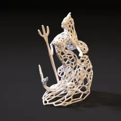 Mermaid Sculpture with Trident