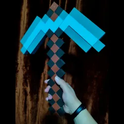 Minecraft Pickaxe - Real Sized and Textured