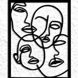 Minimalist Line Art Faces Wall Art Minimalist Wall Decor