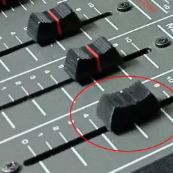 Mixer slider button