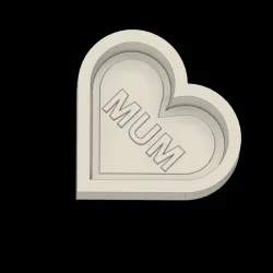 Mum/Mom Heart Shaped Bath Bomb Mold