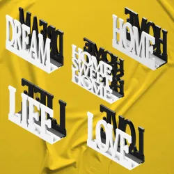 Napkin ring Home, Love, Life, Dream, Home Sweet Home