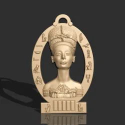 NEFERTITI PENDANT ARTIFACT ANCIENT EGYPT M04