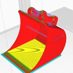 normal bucket with straight edge for Volvo EC160E (1:14)