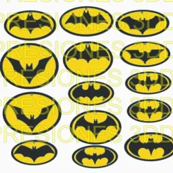 PACK 25 BATMAN SUPER HEROES LOGO EVOLUTIONS KEYCHAINS