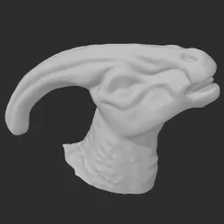 Parasaurolophus Head Bust [Dinosaur]