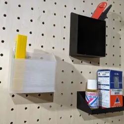 Peg Board Pocket (Tool pocket, Tray, Pen stand) 25mm Pitch, 5mm Dia