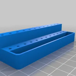 Pegboard pocket for rotary tool (Hand grinder) bit holder (2.35mm dia)