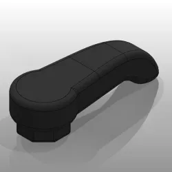 Renault Twingo Seat Ajust Handle Screw on (.par, .stl)