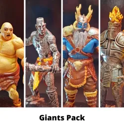 RPG Miniatures STL File Package - 6 Mighty Giants in One Download!