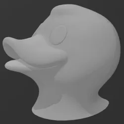 Rubber Duck Head Bust