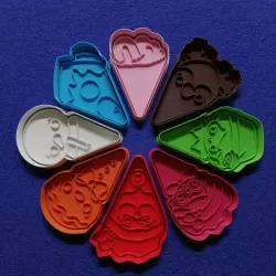 Set Christmas Pizza Cookie Cutter x 8
