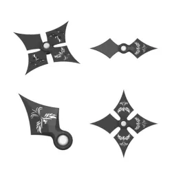 Shuriken / Throwing Star with folding design | Phoenix Style | Hidden Blade | By CC3D