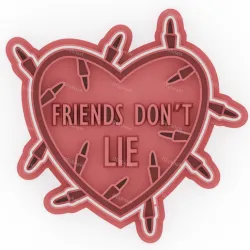 Stranger Things – Friends Don’t Lie Heart Lights Cookie Cutter & Stamp