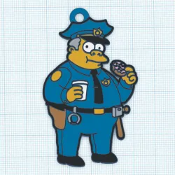 The Simpsons Chief Wiggum keychain