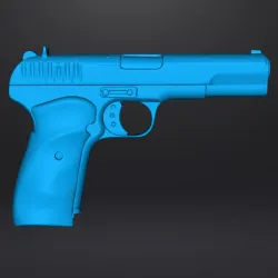TT 33 Tokarev Pistol Real Size Scan