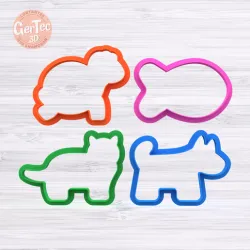 TURTLE FISH CAT DOG / COOKIE CUTTER SET