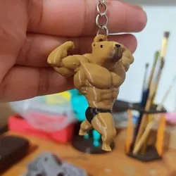Ultra Swole Capybara keychain