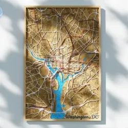 Washington DC Multylayer map files for laser cutting
