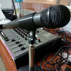 Wireless microphone stand