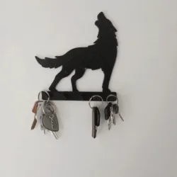 wolf key holder