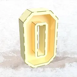 3D ALPHABET LETTERS & NUMBERS DESIGNS FOR LASER CUTTING +44CM