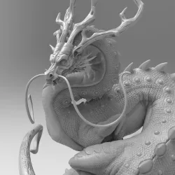 3D Printed Earth Dragon Statue