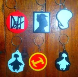 6 Simpsons key rings