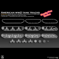 American WW2 Tank Tracks And Components Royalty Free Version