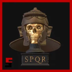 Ancient Roman Helmet Skull Home Decor