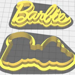 Barbie logo cookie cutter